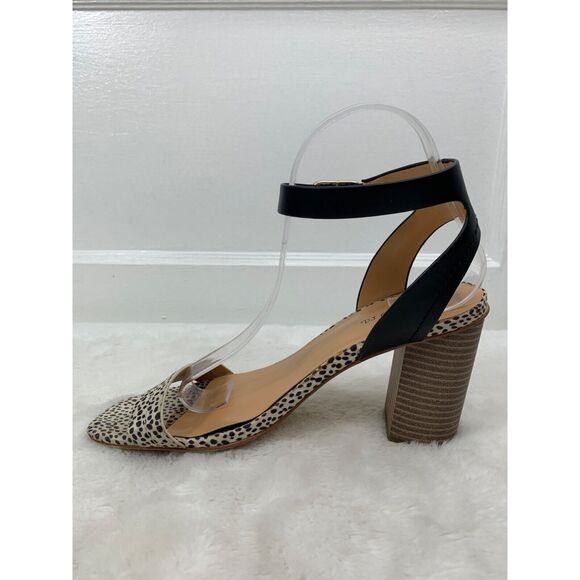 Indigo Rd. Women’s 8.5M Leopard Print & Black Ankle Strap Block Heel Sandals - Picture 6 of 9